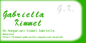 gabriella kimmel business card